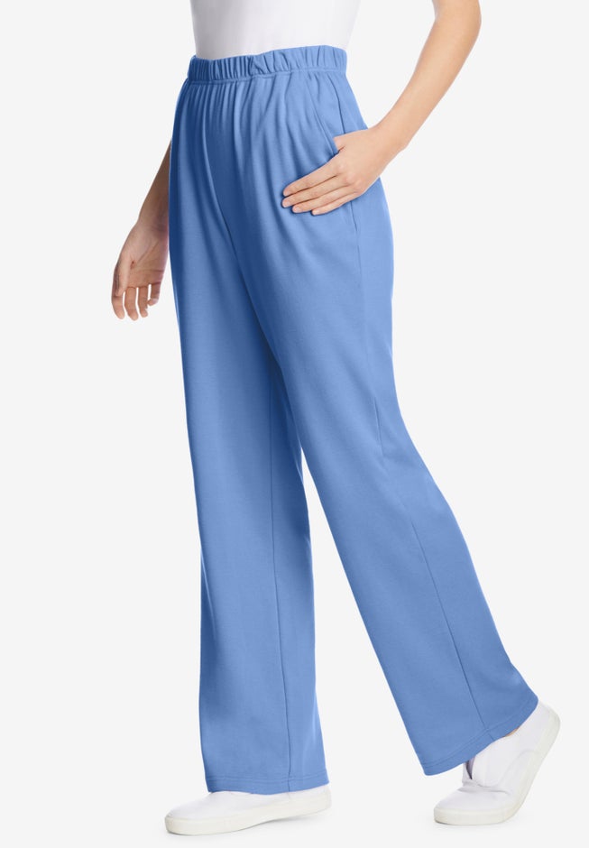 7-Day Knit Wide-Leg Pull-On Pants image number 2