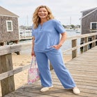 7-Day Wide-Leg Elastic-Waist Stretchy Knit Pant image number null