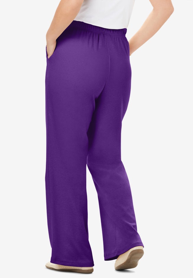 7-Day Knit Wide-Leg Pull-On Pants image number 1