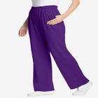 7-Day Knit Wide-Leg Pull-On Pants image number null