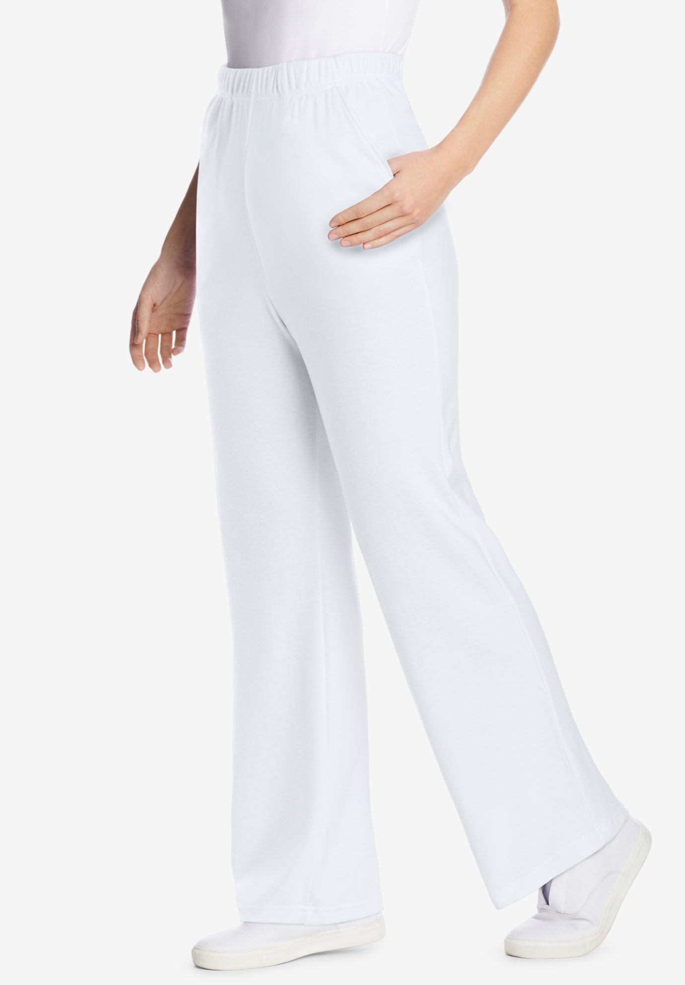 7-Day Knit Wide-Leg Pull-On Pants image number 2