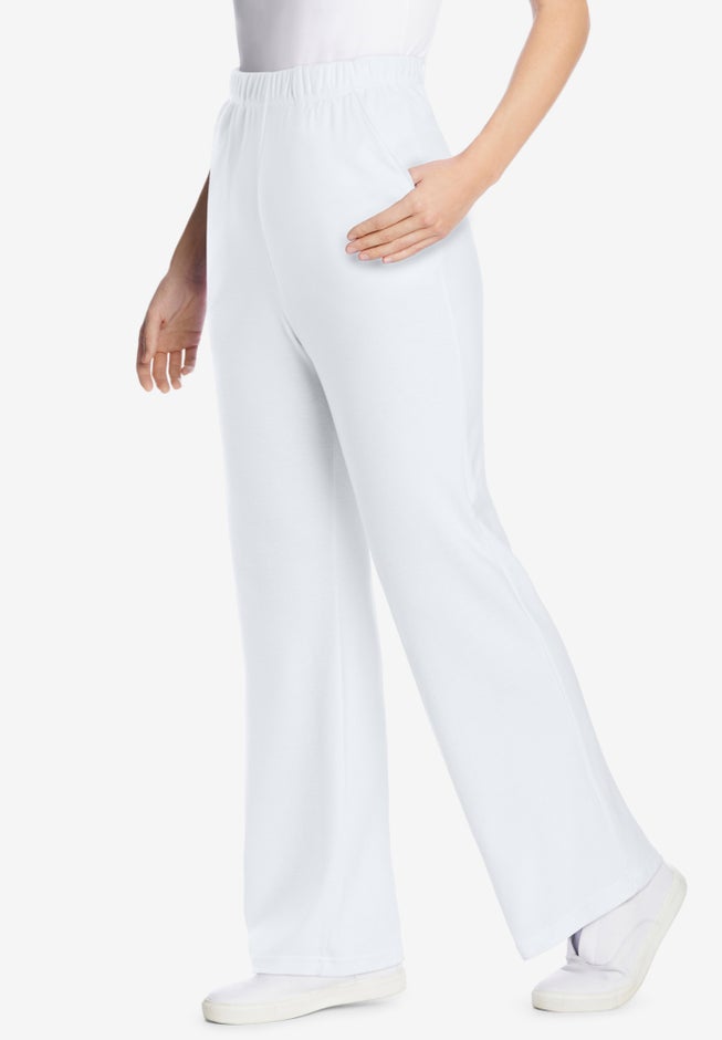 7-Day Knit Wide-Leg Pull-On Pants image number 2