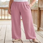 7-Day Wide-Leg Elastic-Waist Stretchy Knit Pant image number null