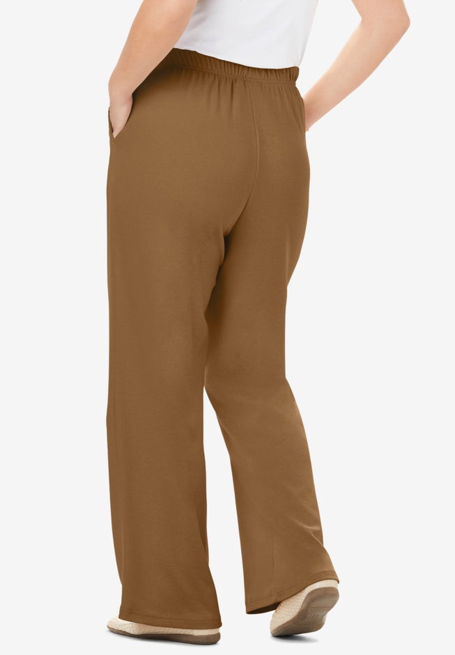 7-Day Wide-Leg Elastic-Waist Stretchy Knit Pant image number 1