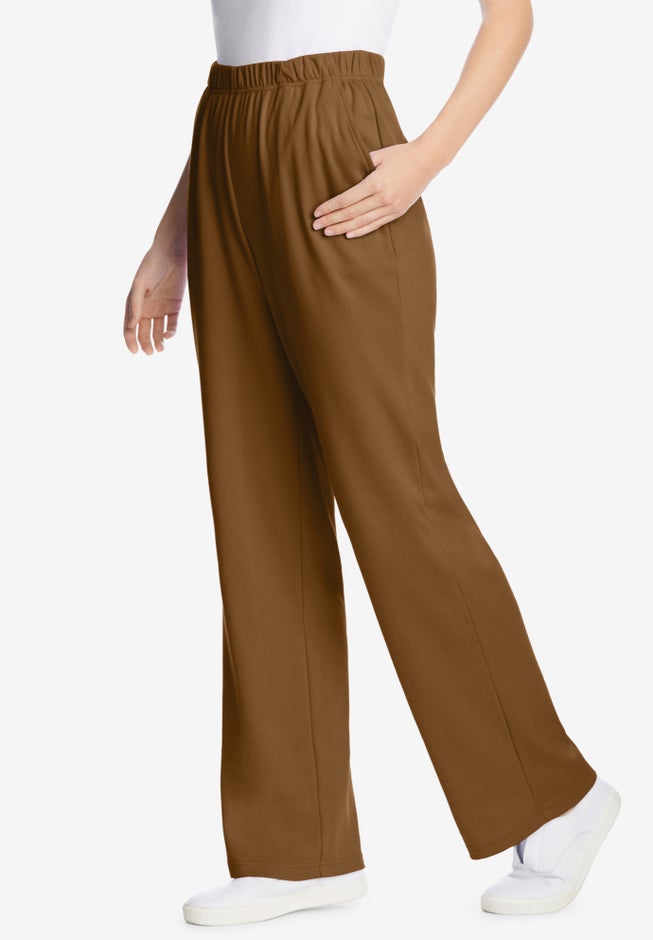 7-Day Wide-Leg Elastic-Waist Stretchy Knit Pant image number 2