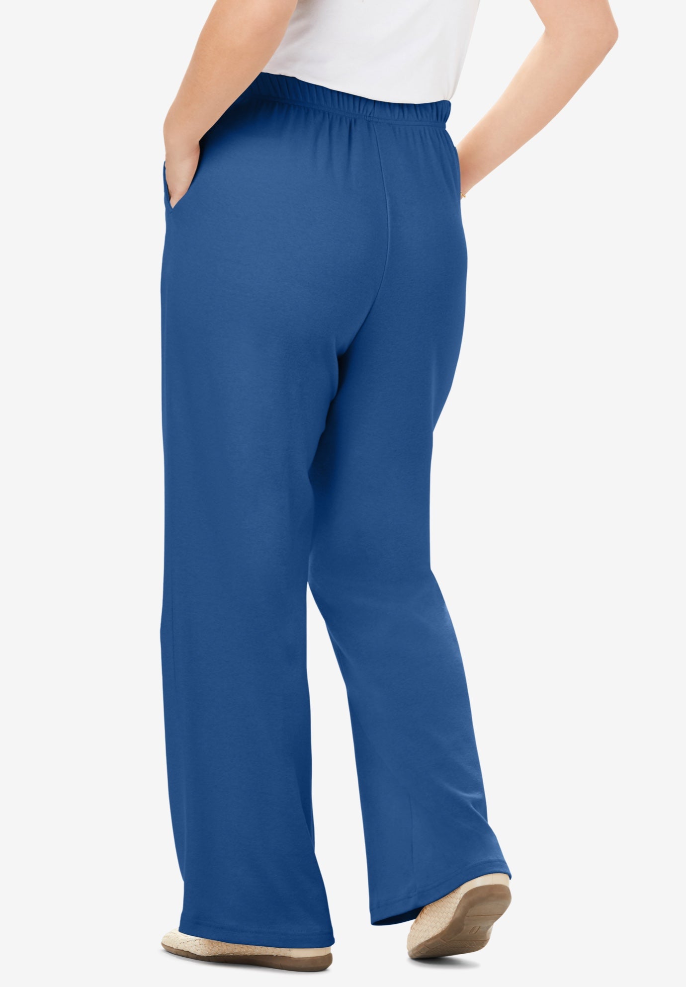 7-Day Knit Wide-Leg Pull-On Pants image number 1