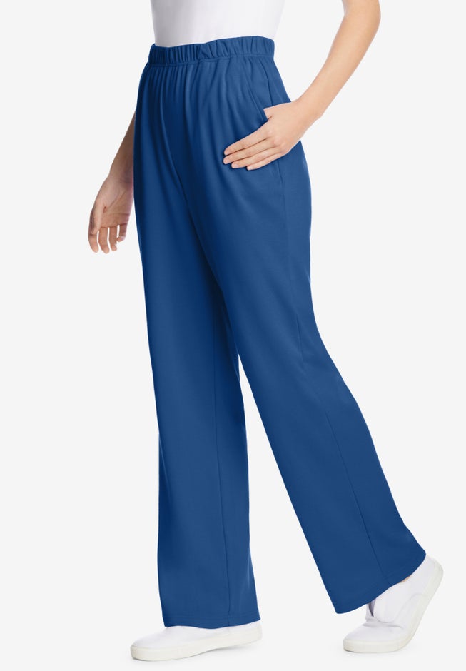 7-Day Knit Wide-Leg Pull-On Pants image number 2