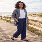 7-Day Wide-Leg Elastic-Waist Stretchy Knit Pant image number null