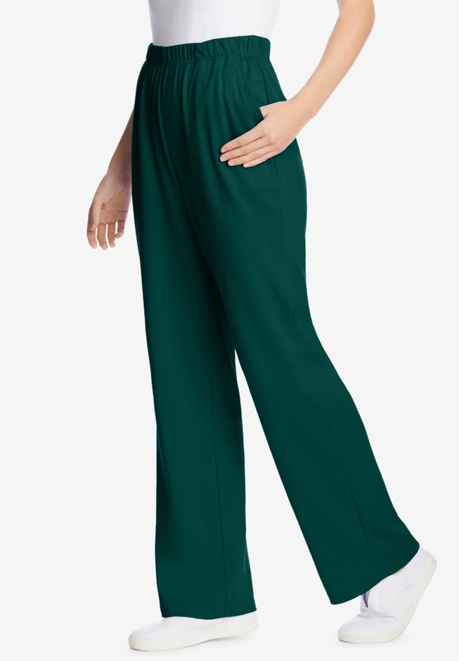 7-Day Knit Wide-Leg Pull-On Pants image number 2