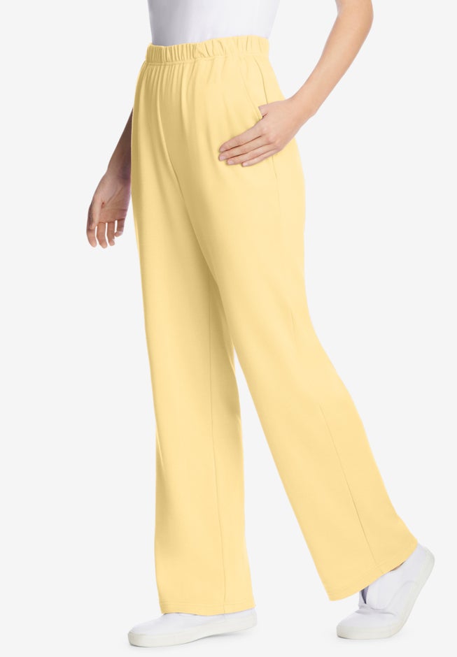 7-Day Knit Wide-Leg Pull-On Pants image number 2