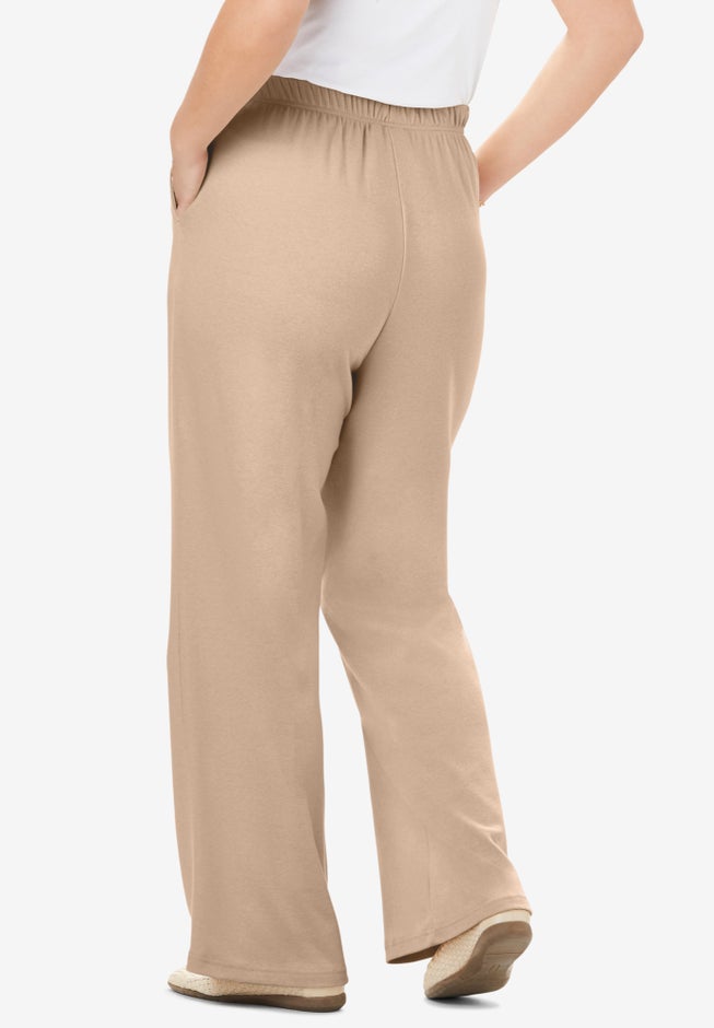 7-Day Knit Wide-Leg Pull-On Pants image number 1