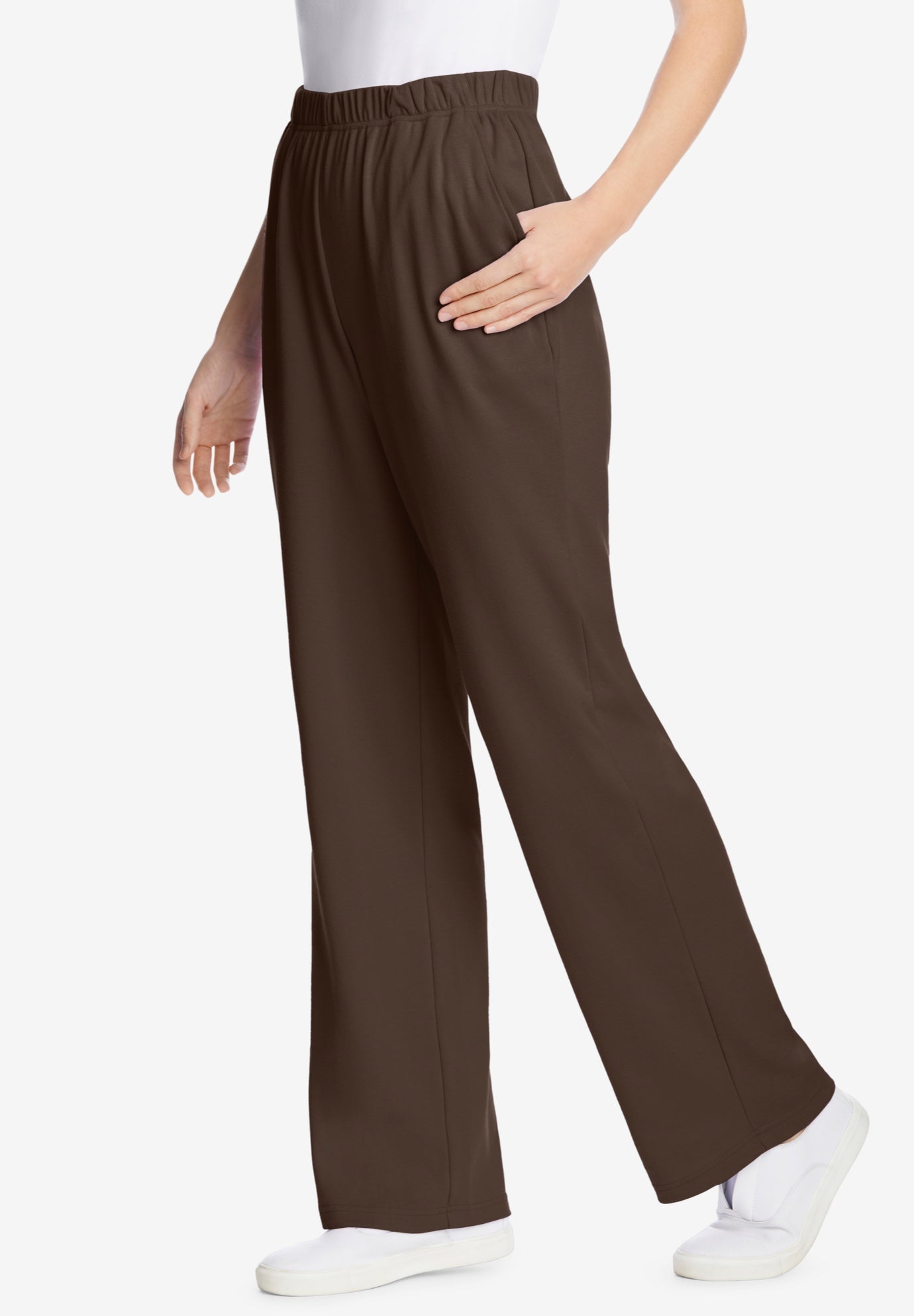 7-Day Knit Wide-Leg Pull-On Pants image number 2