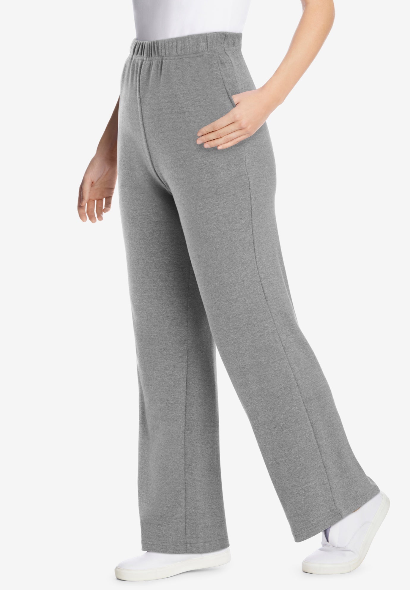 7-Day Knit Wide-Leg Pull-On Pants image number 2