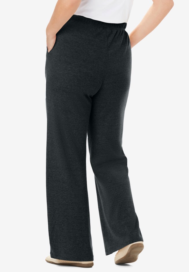 7-Day Knit Wide-Leg Pull-On Pants image number 1