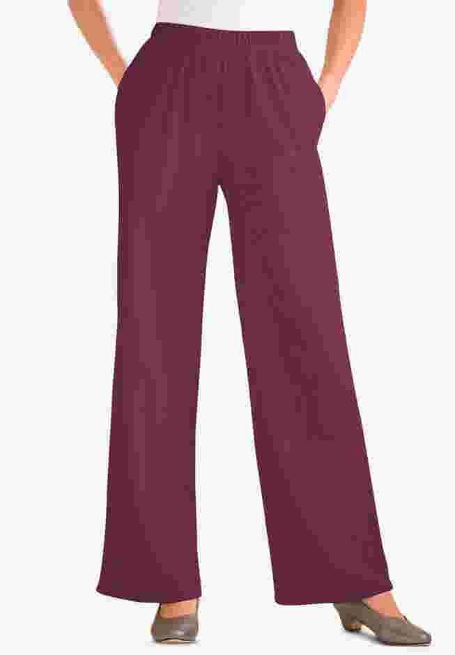 7-Day Knit Wide-Leg Pull-On Pants image number 0