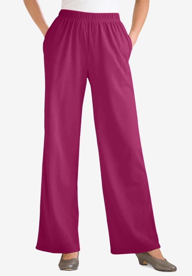 7-Day Knit Wide-Leg Pull-On Pants image number 0