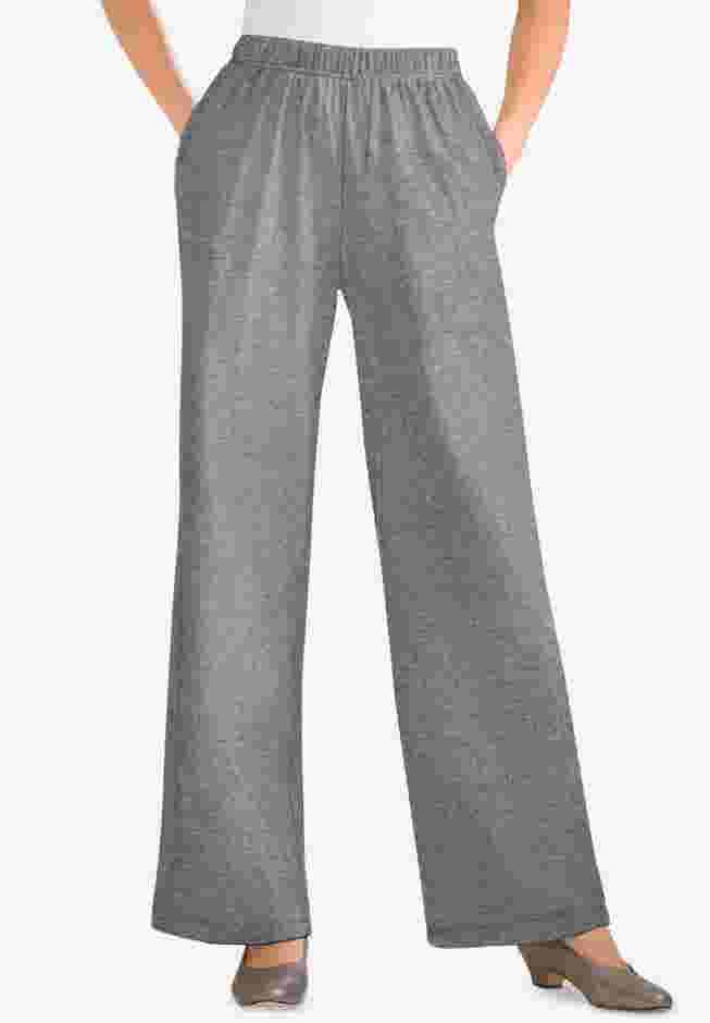 7-Day Knit Wide-Leg Pull-On Pants image number 0