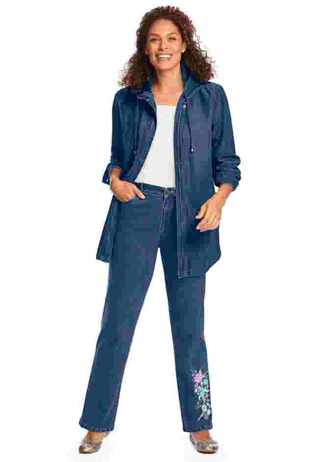 Straight-Leg Stretch Denim Jean image number 7