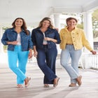 Straight-Leg Stretch Denim Five-Pocket Jeans image number null