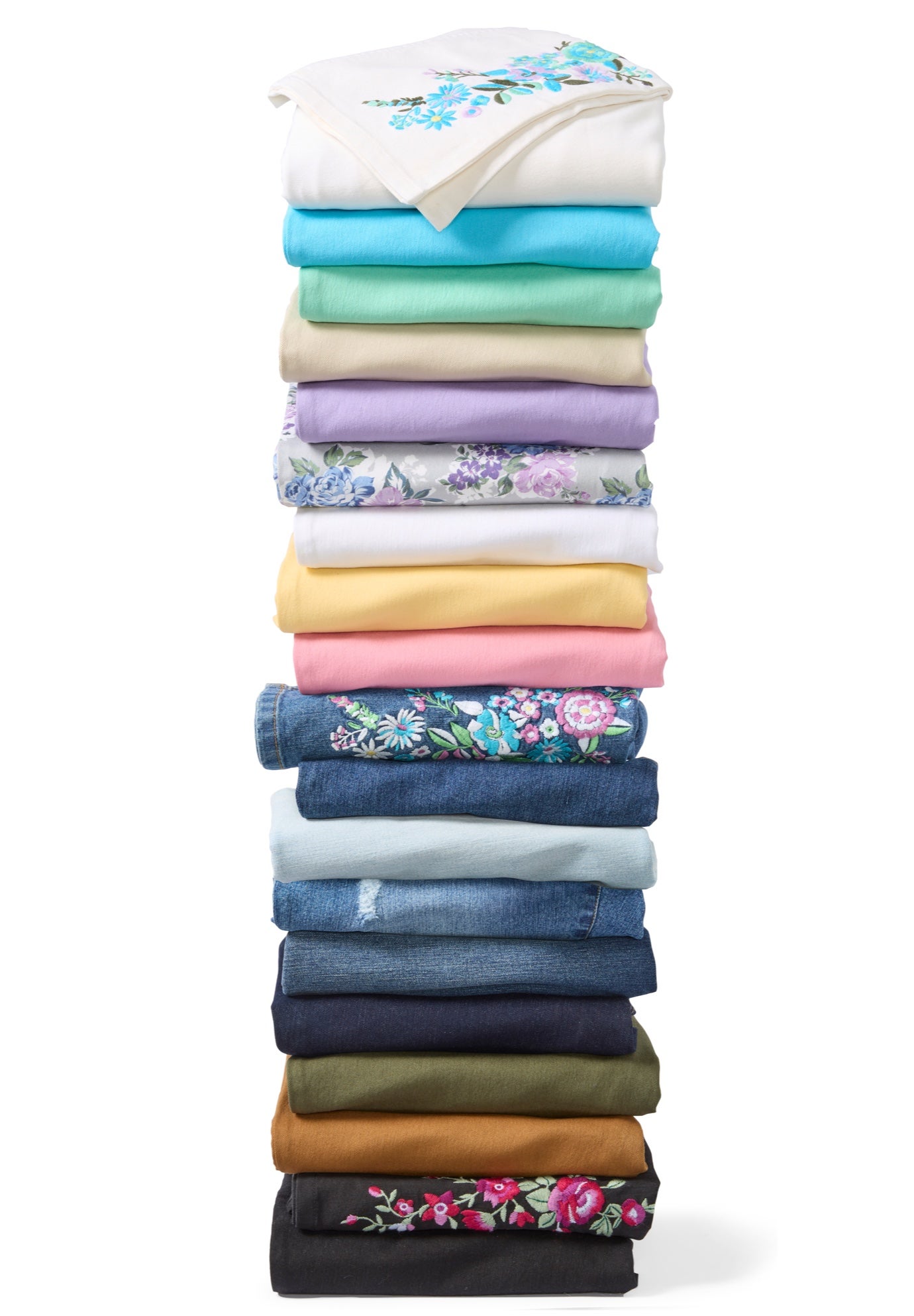 Straight-Leg Stretch Denim Five-Pocket Jeans image number 2