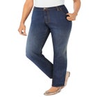 Straight-Leg Stretch Denim Five-Pocket Jeans image number null