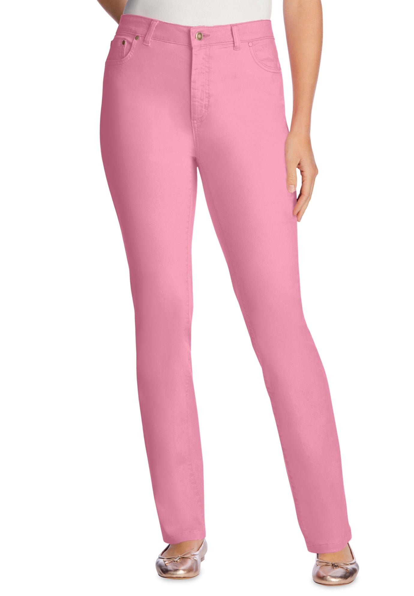 Straight-Leg Stretch Denim Five-Pocket Jeans image number 0