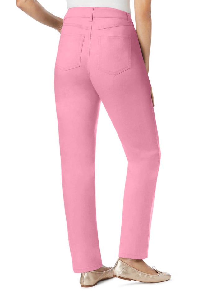 Straight-Leg Stretch Denim Five-Pocket Jeans image number 1