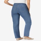 Straight-Leg Stretch Denim Five-Pocket Jeans image number null