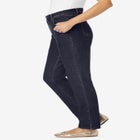 Straight-Leg Stretch Denim Five-Pocket Jeans image number null