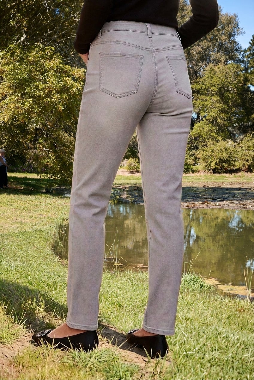 Stretch Denim 5-Pocket Straight-Leg Jeans image number 1