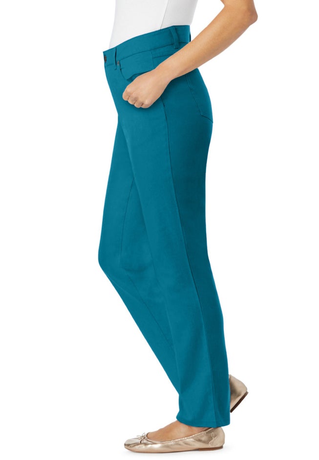 Straight-Leg Stretch Denim Five-Pocket Jeans image number 2