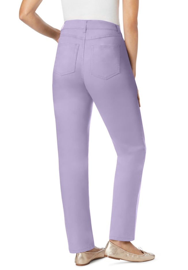 Straight-Leg Stretch Denim Five-Pocket Jeans image number 1