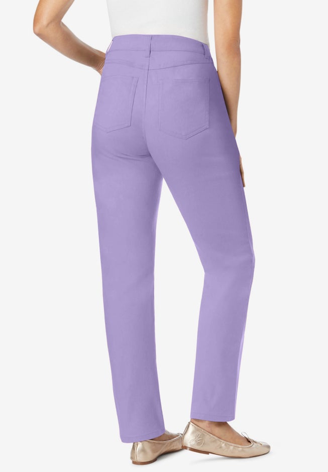 Straight-Leg Stretch Denim Five-Pocket Jeans image number 1