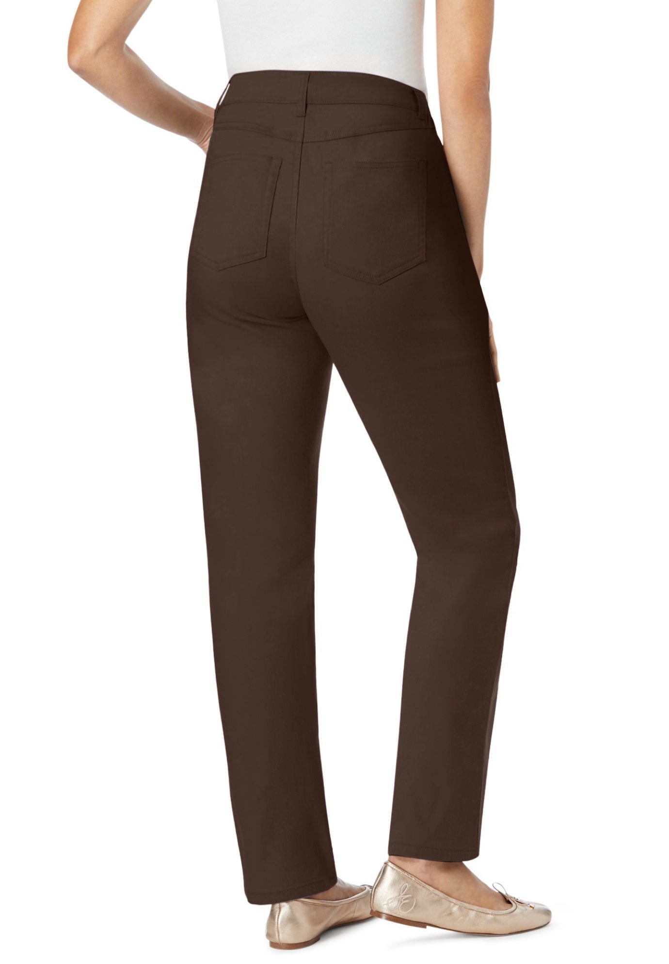 Straight-Leg Stretch Denim Five-Pocket Jeans image number 2