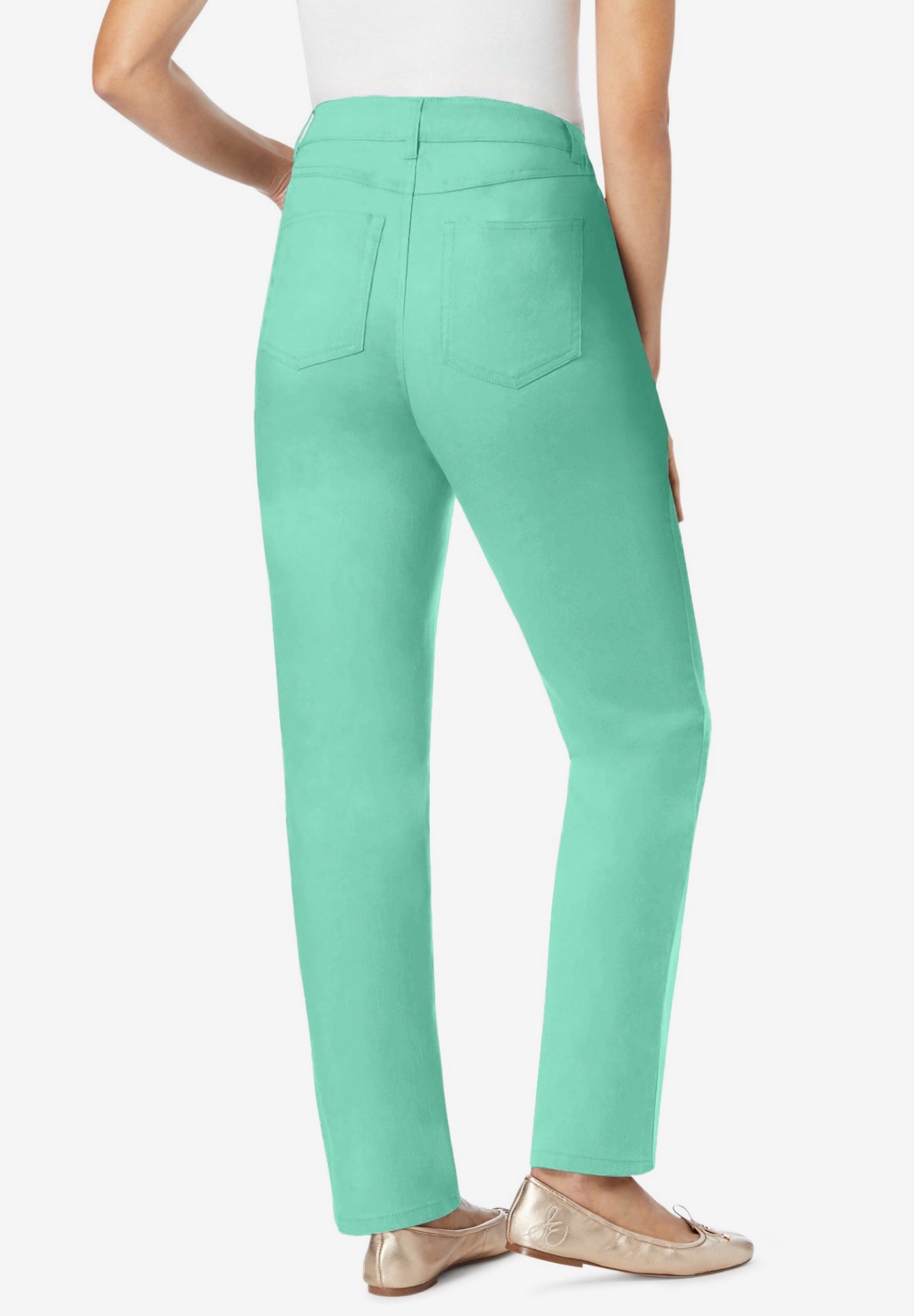 Straight-Leg Stretch Denim Five-Pocket Jeans image number 1