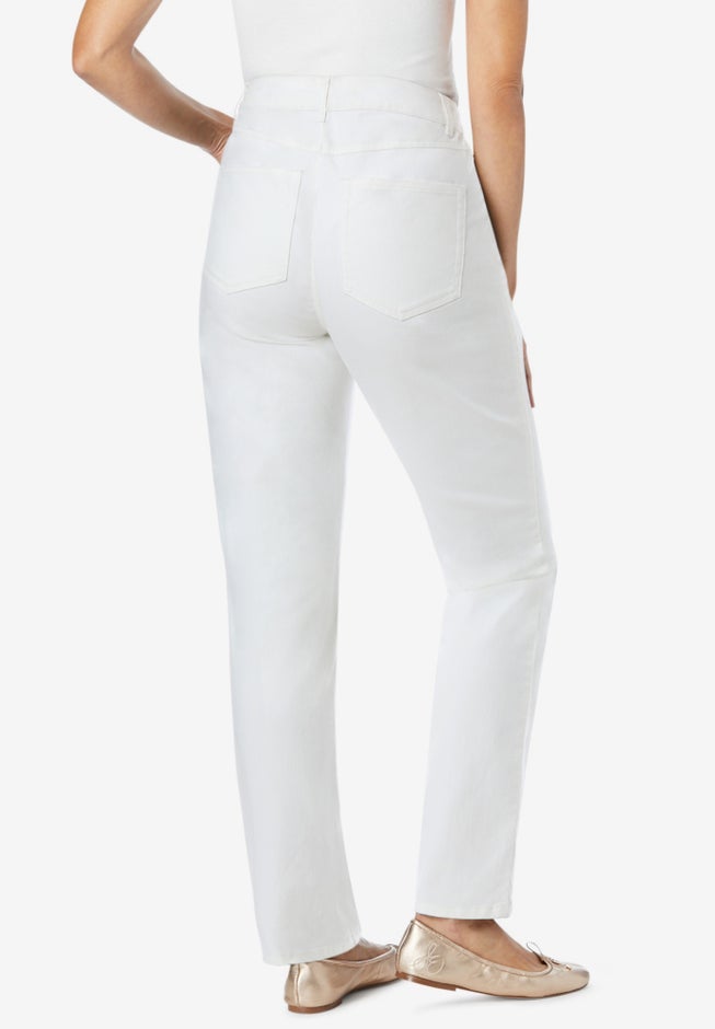 Straight-Leg Stretch Denim Five-Pocket Jeans image number 1
