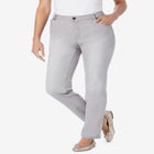 Straight-Leg Stretch Denim Five-Pocket Jeans image number null