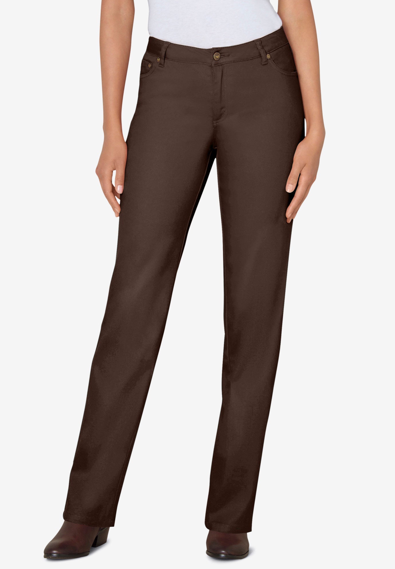 Straight-Leg Stretch Denim Five-Pocket Jeans image number 0