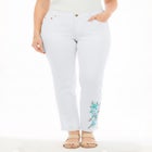 Straight-Leg Stretch Denim Five-Pocket Jeans image number null