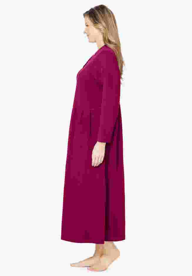 Long Snap-Front Knit Lounger image number 2