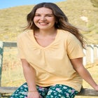Perfect Short-Sleeve Shirred V-neck Tunic image number null