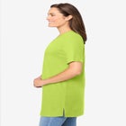 Perfect Short-Sleeve Shirred V-Neck Tunic image number null