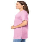 Perfect Short-Sleeve Shirred V-Neck Tunic image number null