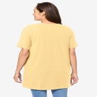 Perfect Short-Sleeve Shirred V-Neck Tunic image number null