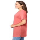 Perfect Short-Sleeve Shirred V-Neck Tunic image number null