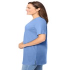 Perfect Short-Sleeve Shirred V-Neck Tunic image number null