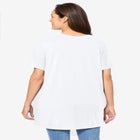 Perfect Short-Sleeve Shirred V-Neck Tunic image number null