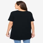 Perfect Short-Sleeve Shirred V-Neck Tunic image number null