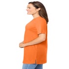 Perfect Short-Sleeve Shirred V-Neck Tunic image number null