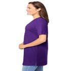 Perfect Short-Sleeve Shirred V-Neck Tunic image number null
